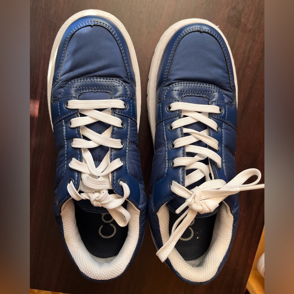 Calvin Klein Navy Sneakers with Cream Accents - Picture 4 of 4